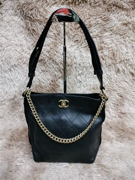 chanel button up hobo bag replica